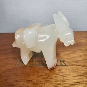 Vintage Carved Stone Onyx Donkey Burro